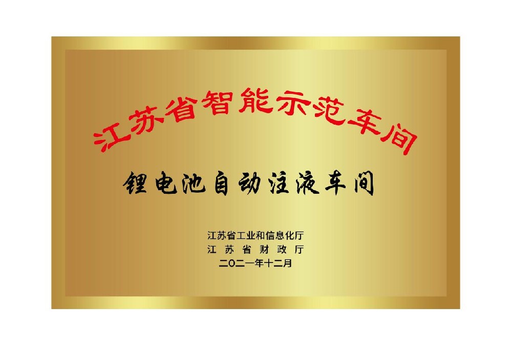 省級(jí)智能示范車間